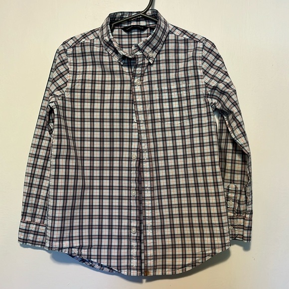 Janie and Jack Other - Janie and Jack Blue and Orange Checked Button Down Shirt Size 5